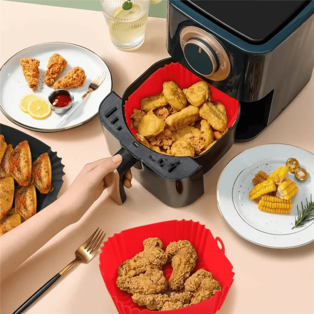 Red Silicone Air Fryer Liners