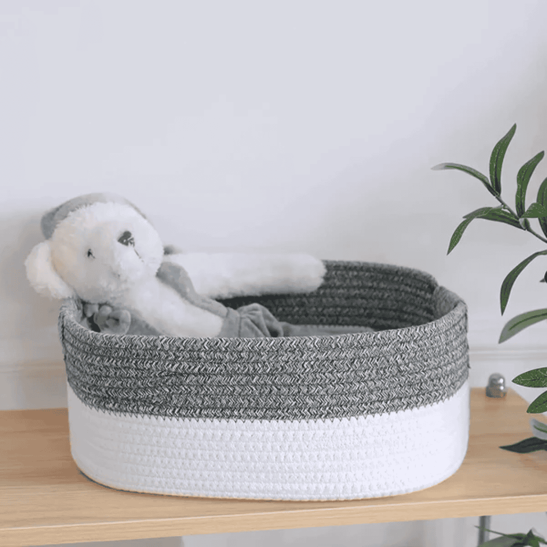 2pc Basket Set – Grey and White Colour Combination