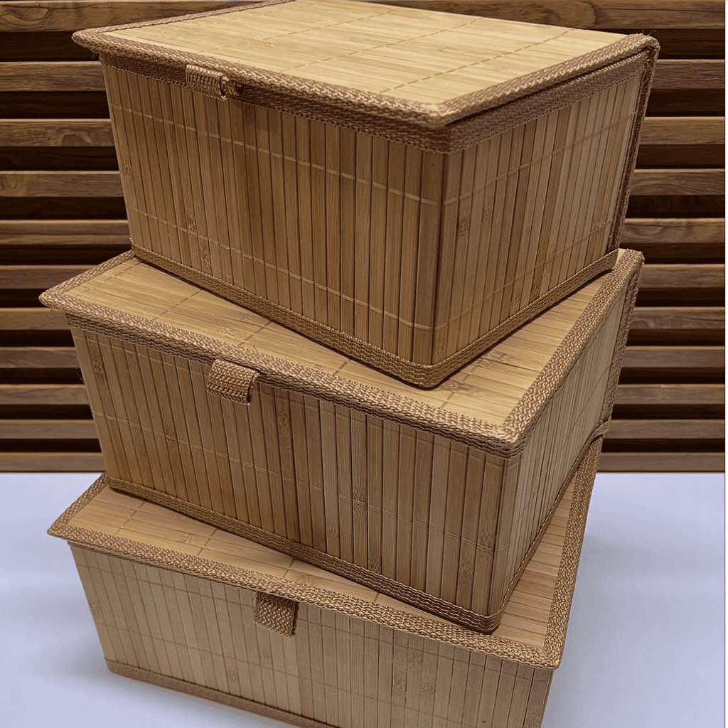 3-in-1 Organizing Wicker Baskets with Cover