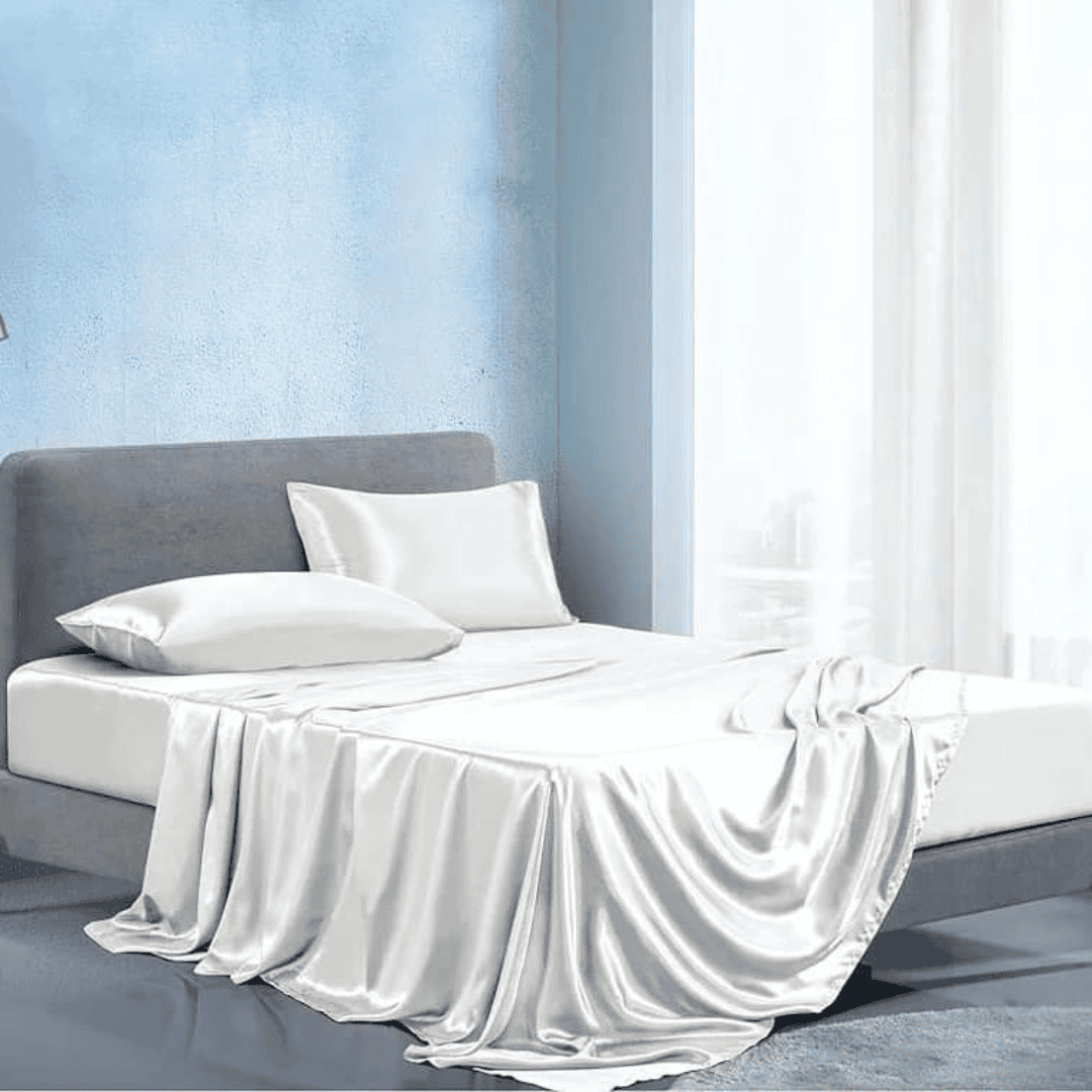 King Size Fitted Silk Bedsheets Set