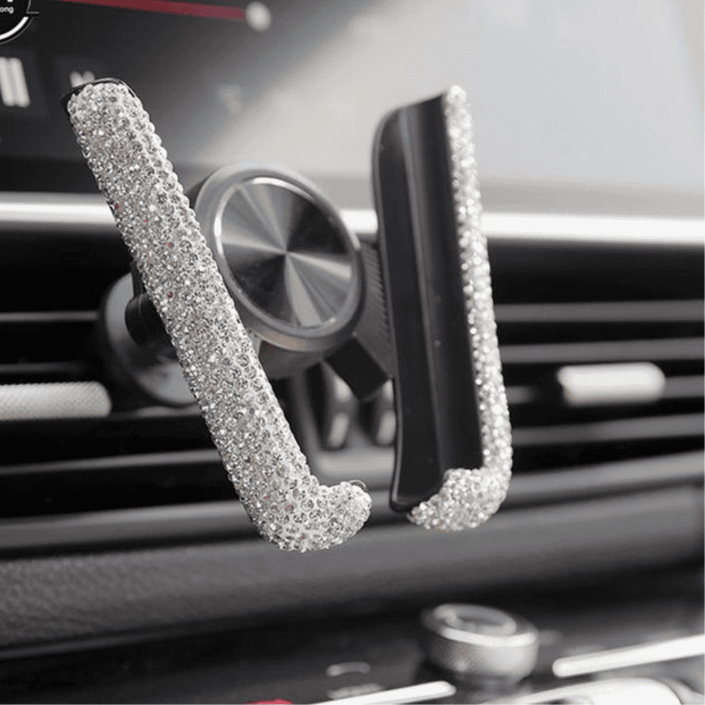 Car Phone Holder Women Diamond Crystal
