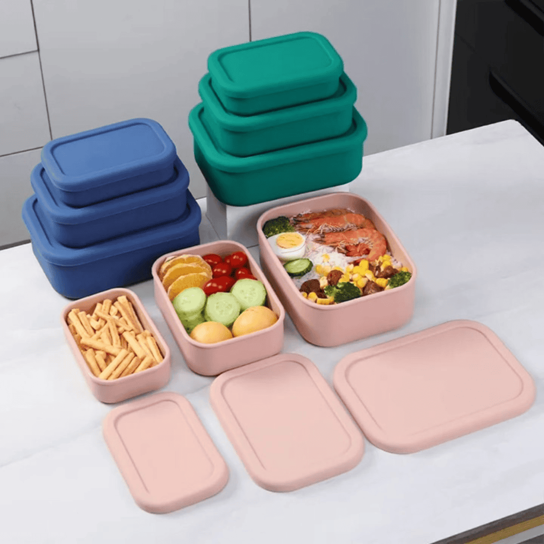 Leak-Proof and Food-Grade Silicone Lunch Box Set