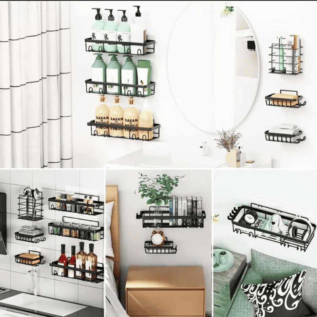 6pcs Set Shower Caddy Shelf/Bathroom Organizer