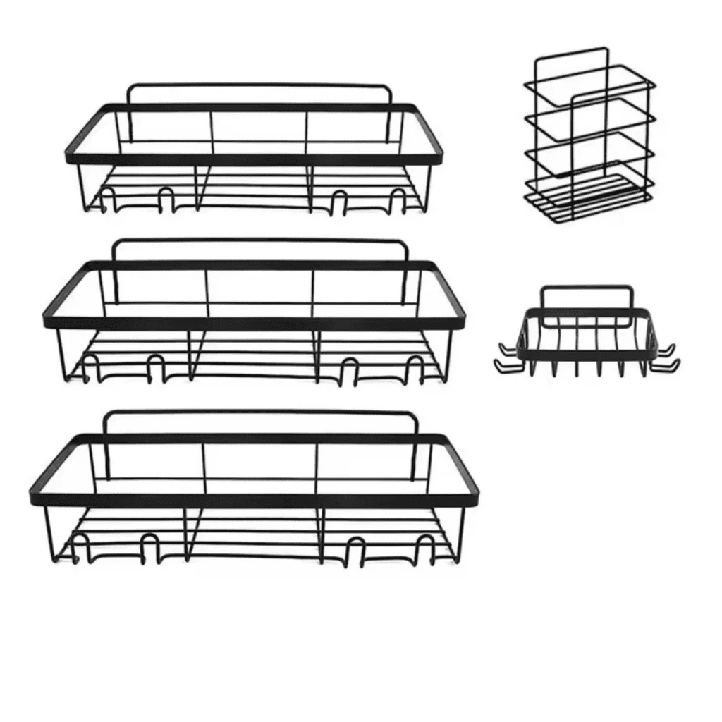 5pcs Set Shower Caddy Shelf / Bathroom Organizer