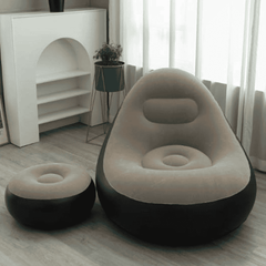 Inflatable Seat with Foot Rest and Free Pump