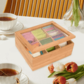 6-Slot Wooden Teabag Storage Box