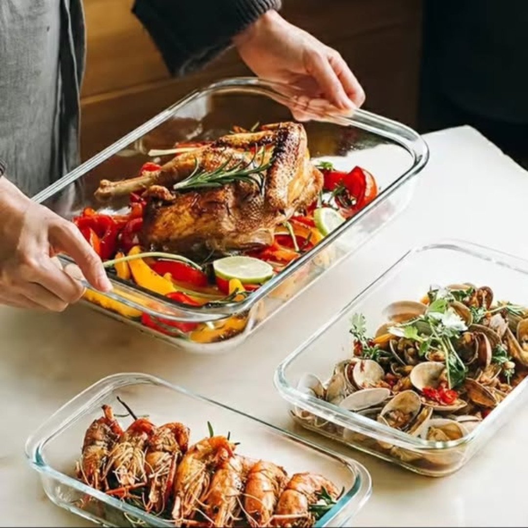 3 in 1 Glass Baking Tins
