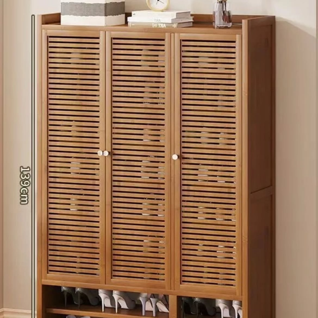 10-Tier Bamboo Shoe Cabinet
