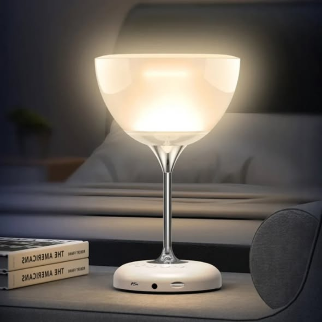 Novel wine glass bedside lamp