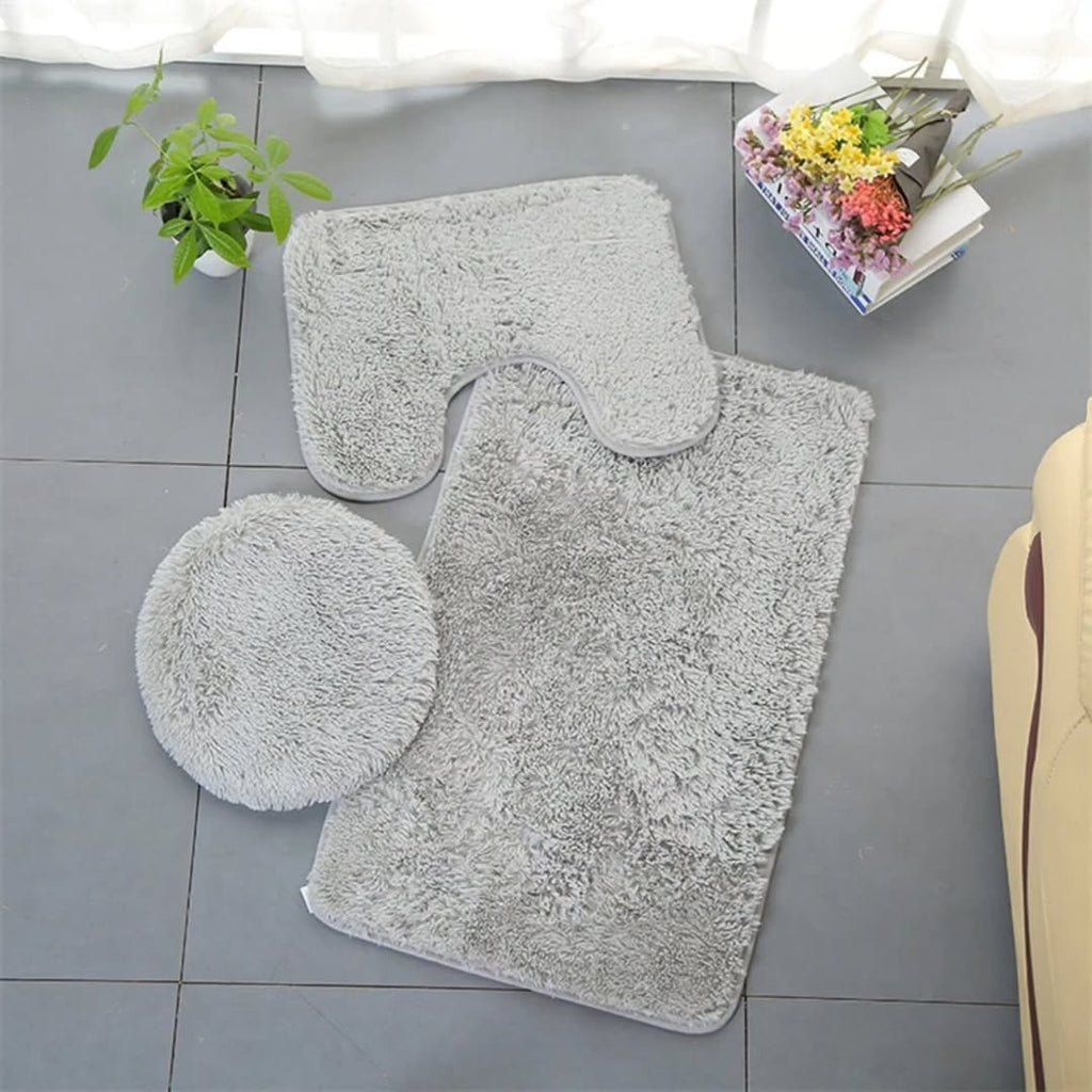 3 in 1 Fluffy Toilet Mats