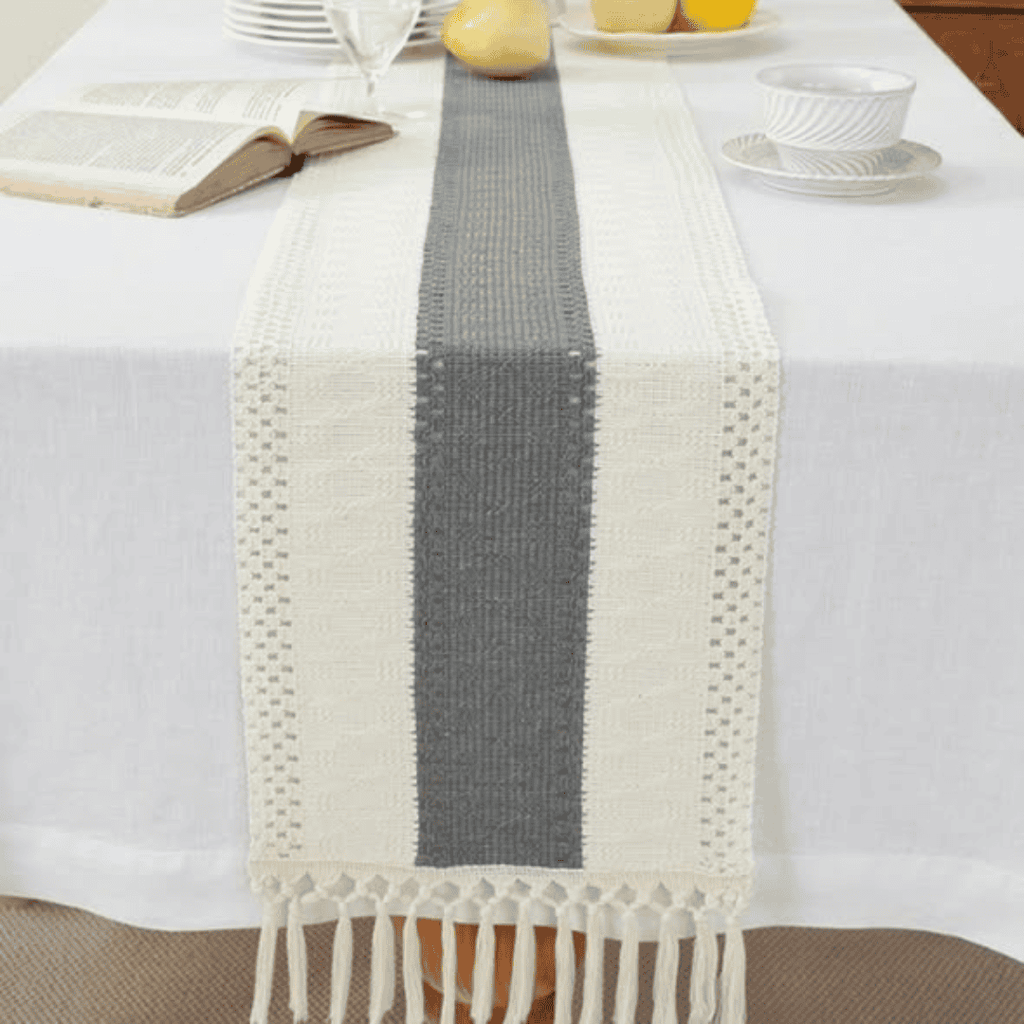 Bohemian Style Table Runner with Tassels
