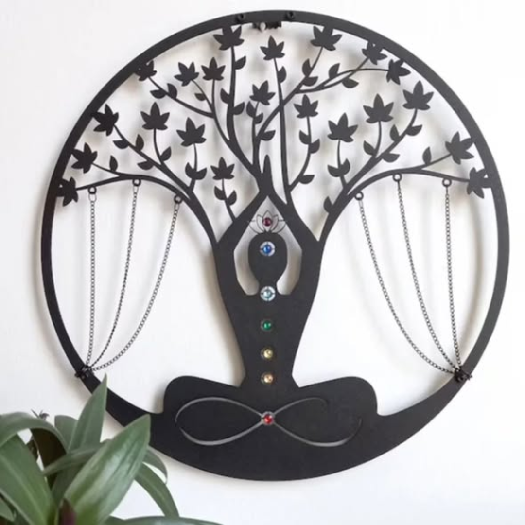 Yoga Meditation European Handmade Metal Wall Decor