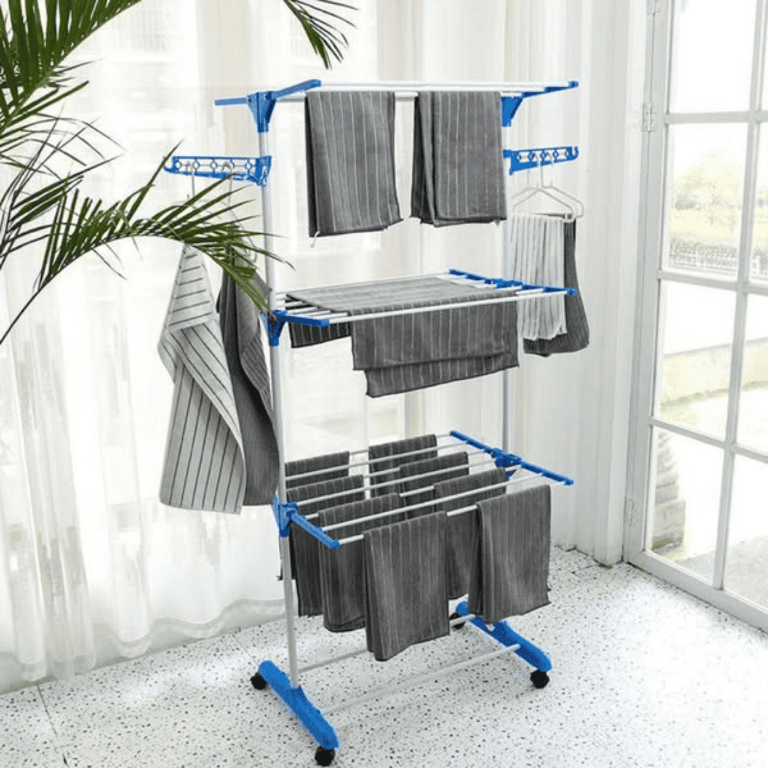 3 Layer Portable / Movable Cloth Drying Rack