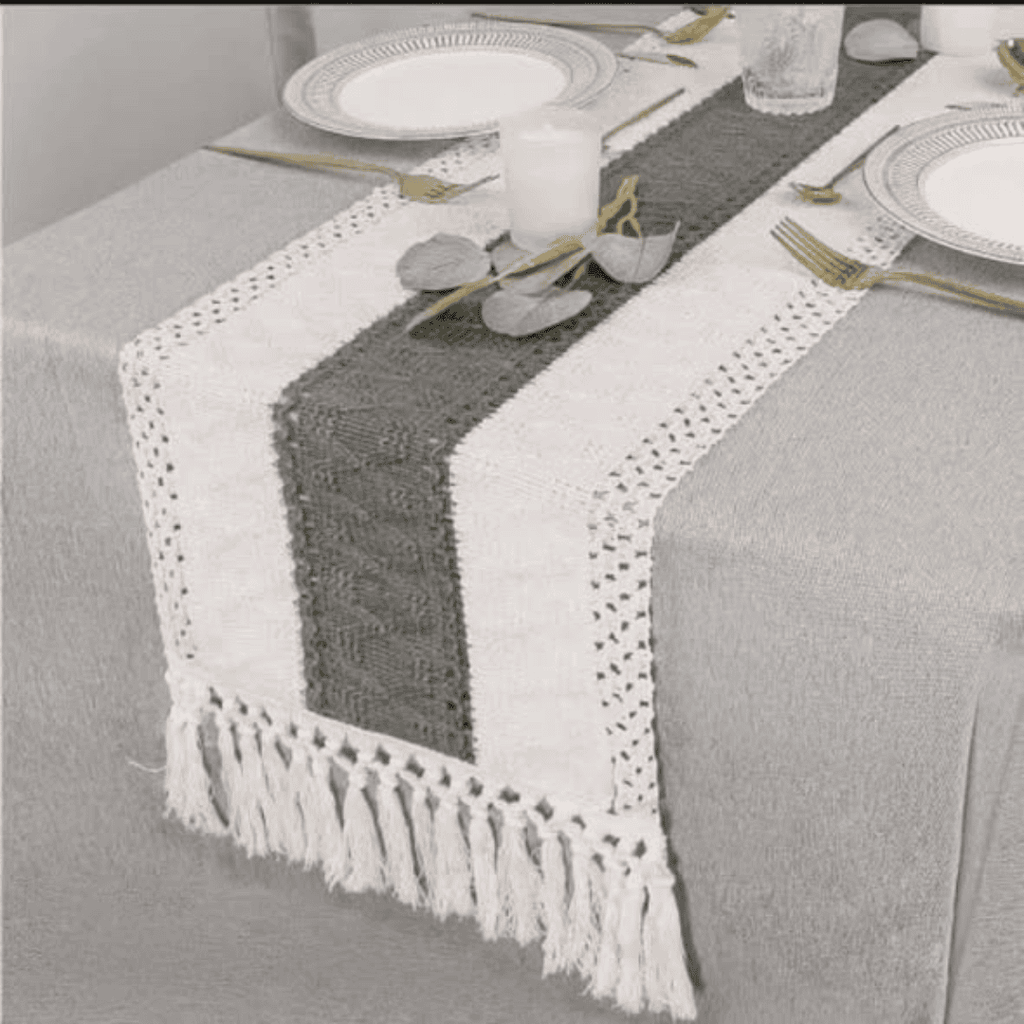 Bohemian Style Table Runner with Tassels