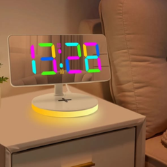 Dual digital alarm clock with a wireless charger