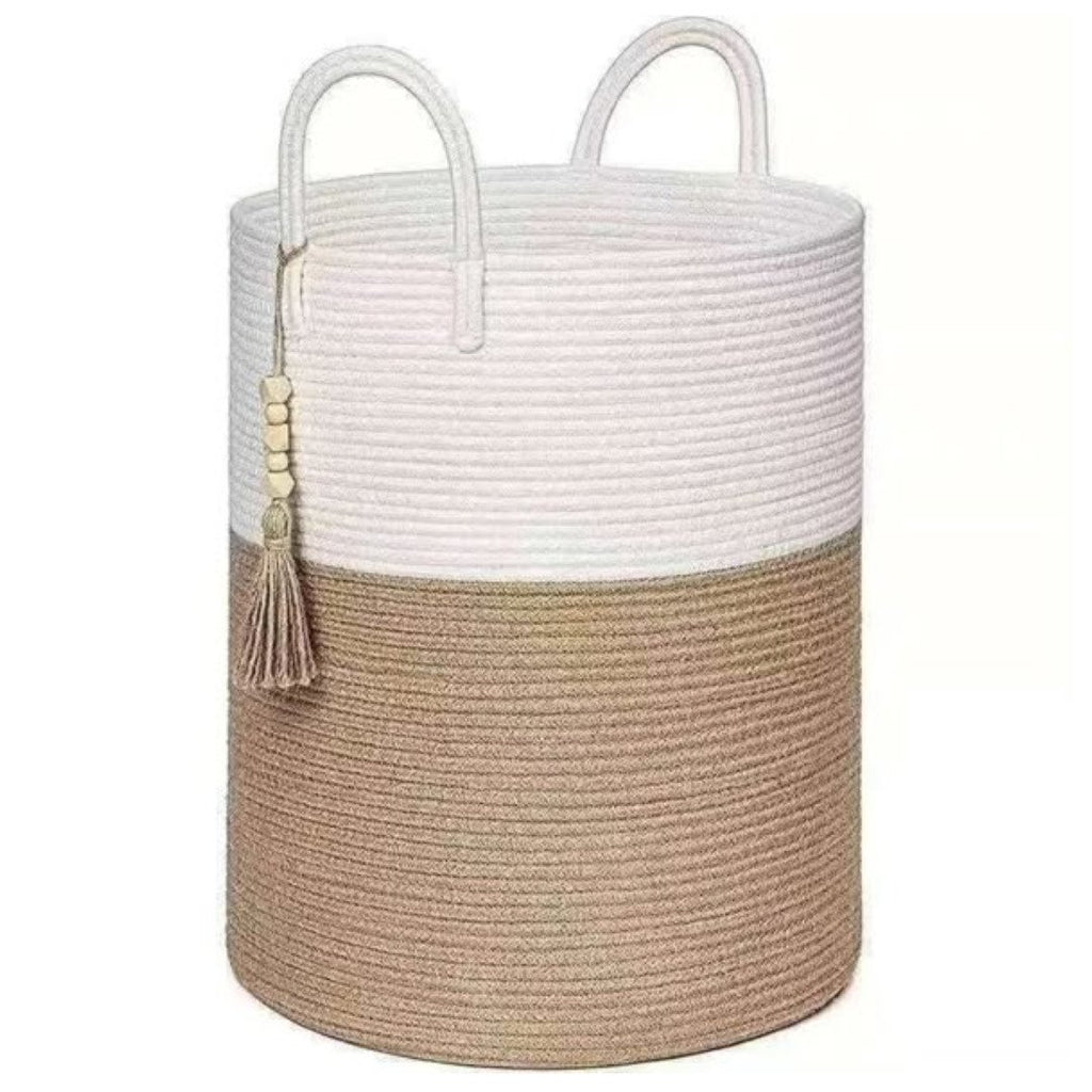 Wooven decorative laundry/toys basket 38x38x50cm