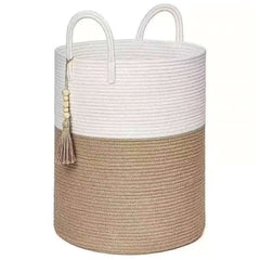 Wooven decorative laundry/toys basket 38x38x50cm