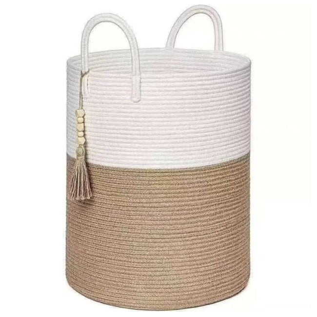 Wooven decorative laundry/toys basket 38x38x50cm