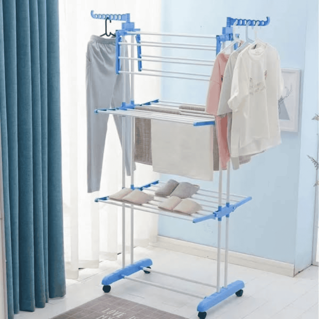 3 Layer Portable / Movable Cloth Drying Rack
