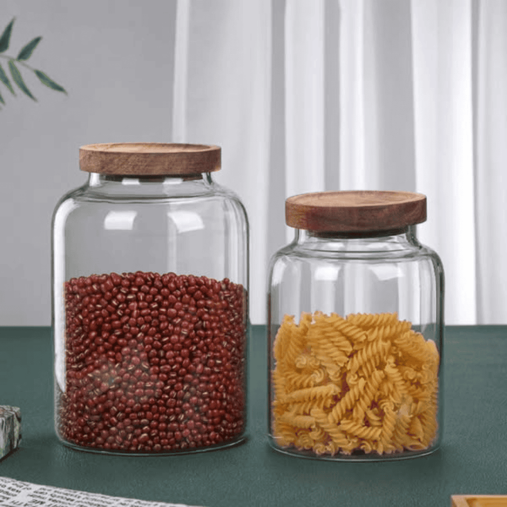 Borosilicate Glass Storage Jar with Acacia Lid