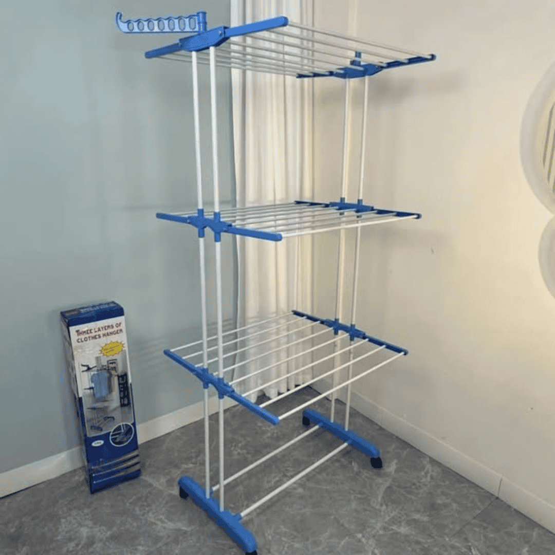 3 Layer Portable / Movable Cloth Drying Rack