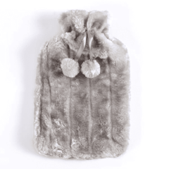 Thermal Heat Bottle with Rabbit Fur Cover