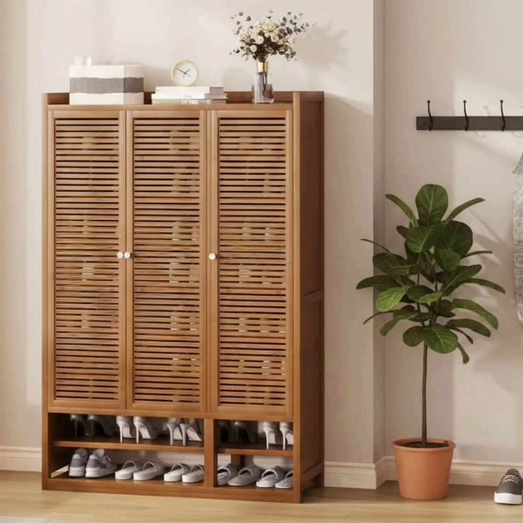 10-Tier Bamboo Shoe Cabinet