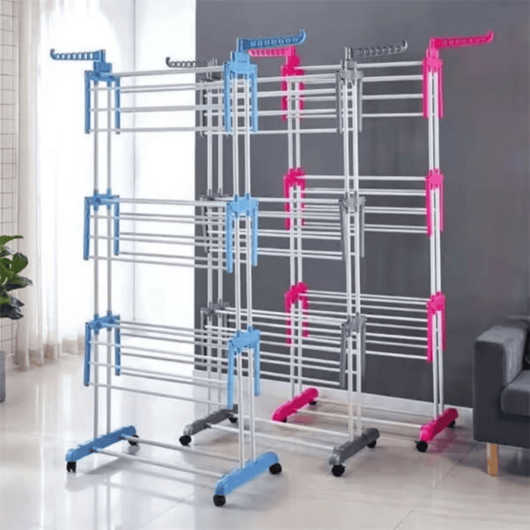 3 Layer Portable / Movable Cloth Drying Rack