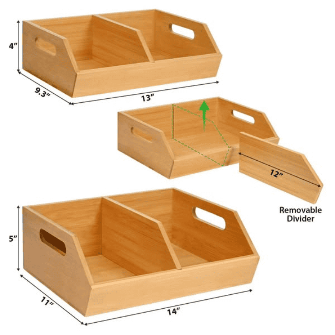 Bamboo Pantry Organizer
