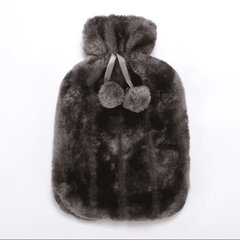Thermal Heat Bottle with Rabbit Fur Cover
