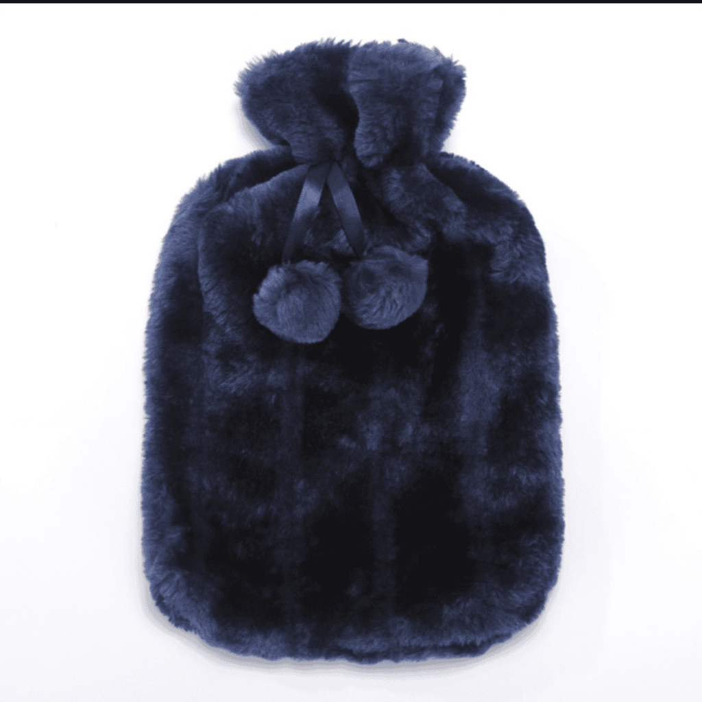 Thermal Heat Bottle with Rabbit Fur Cover