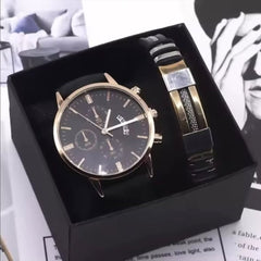 2pcs Man Watch Bracelet Set