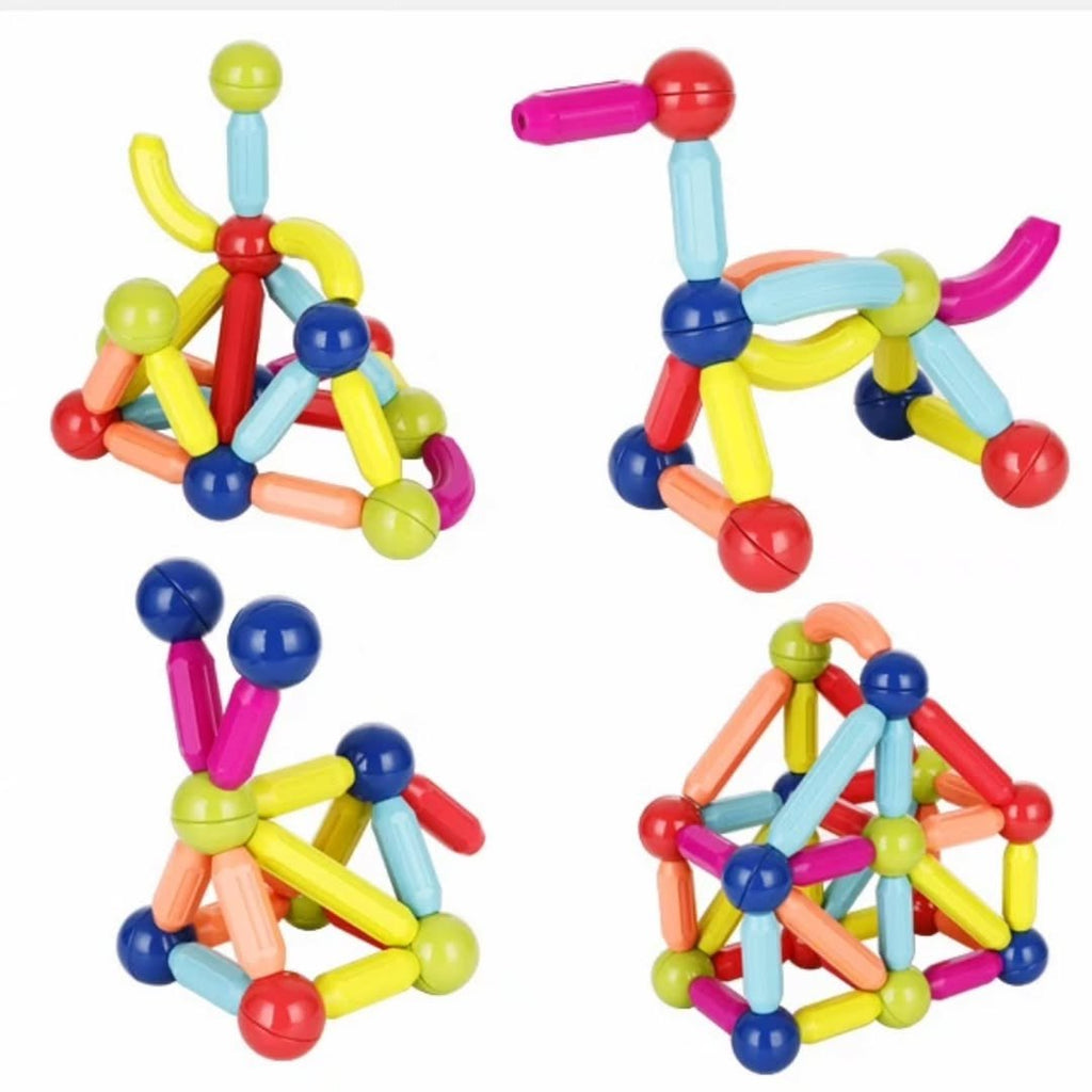 64PCS Magnetic Sticks Building Set