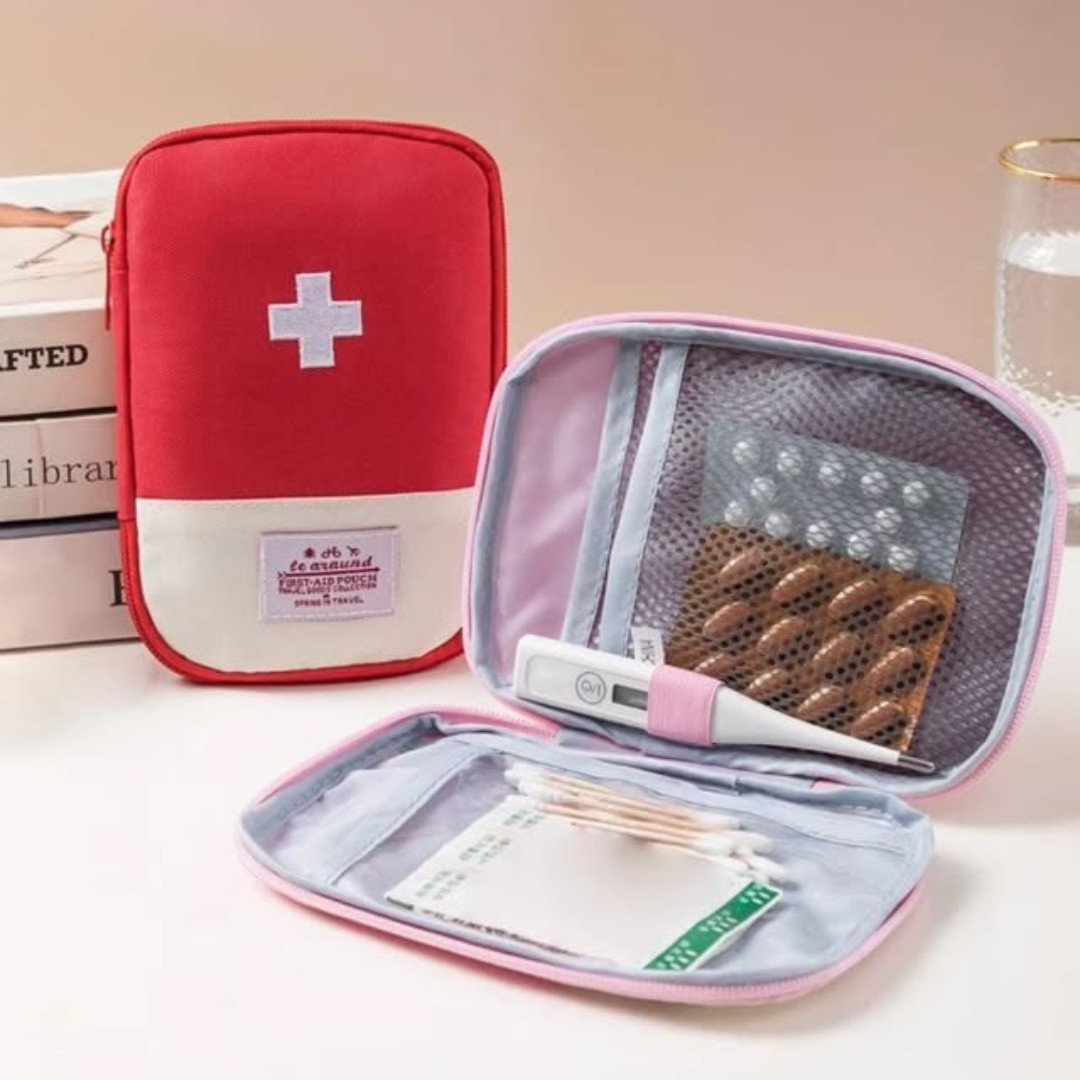 Portable First Aid Pouch or Medicine Travel Bag