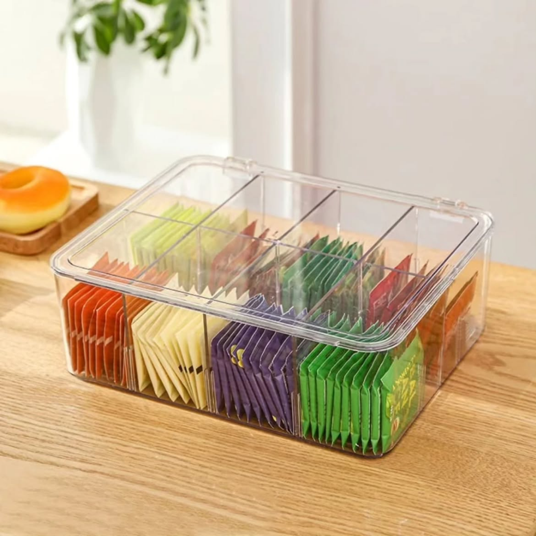 Acrylic Tea Bag Organizer with Cover