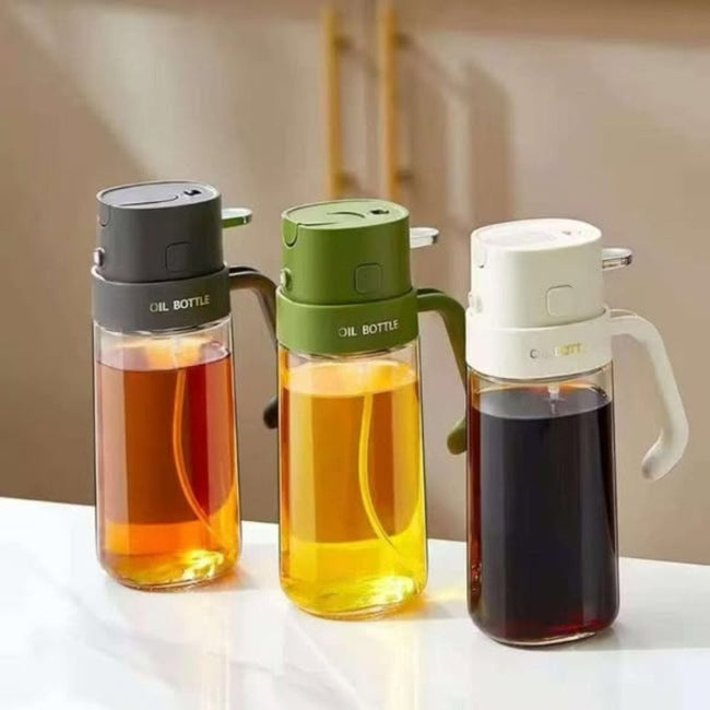 Glass 2 in 1 oil jar