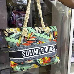 Summer Vibes Women Beach Market Bag