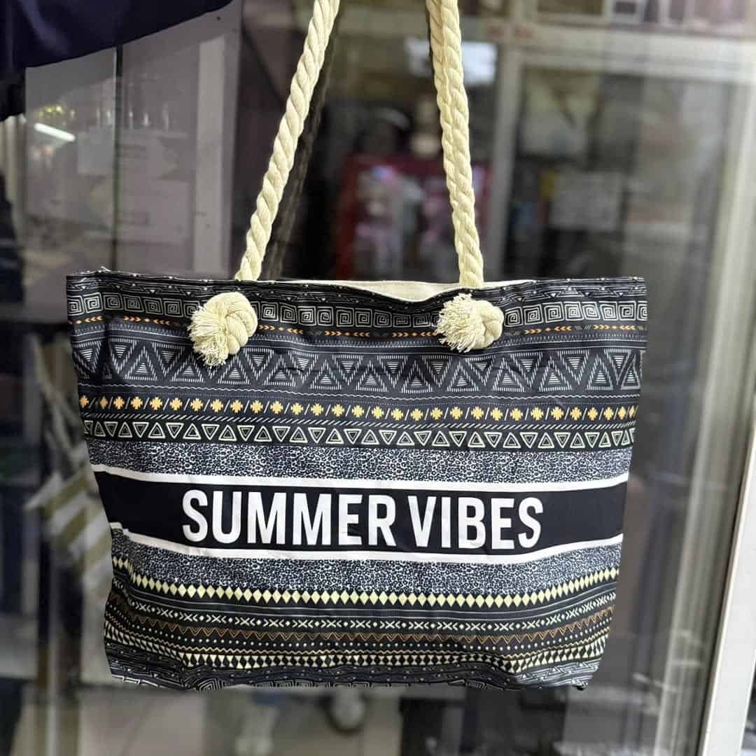 Summer Vibes Women Beach Market Bag