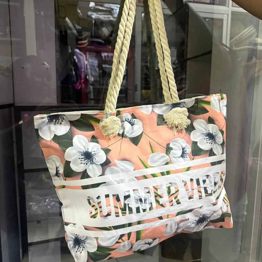 Summer Vibes Women Beach Market Bag