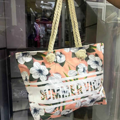 Summer Vibes Women Beach Market Bag