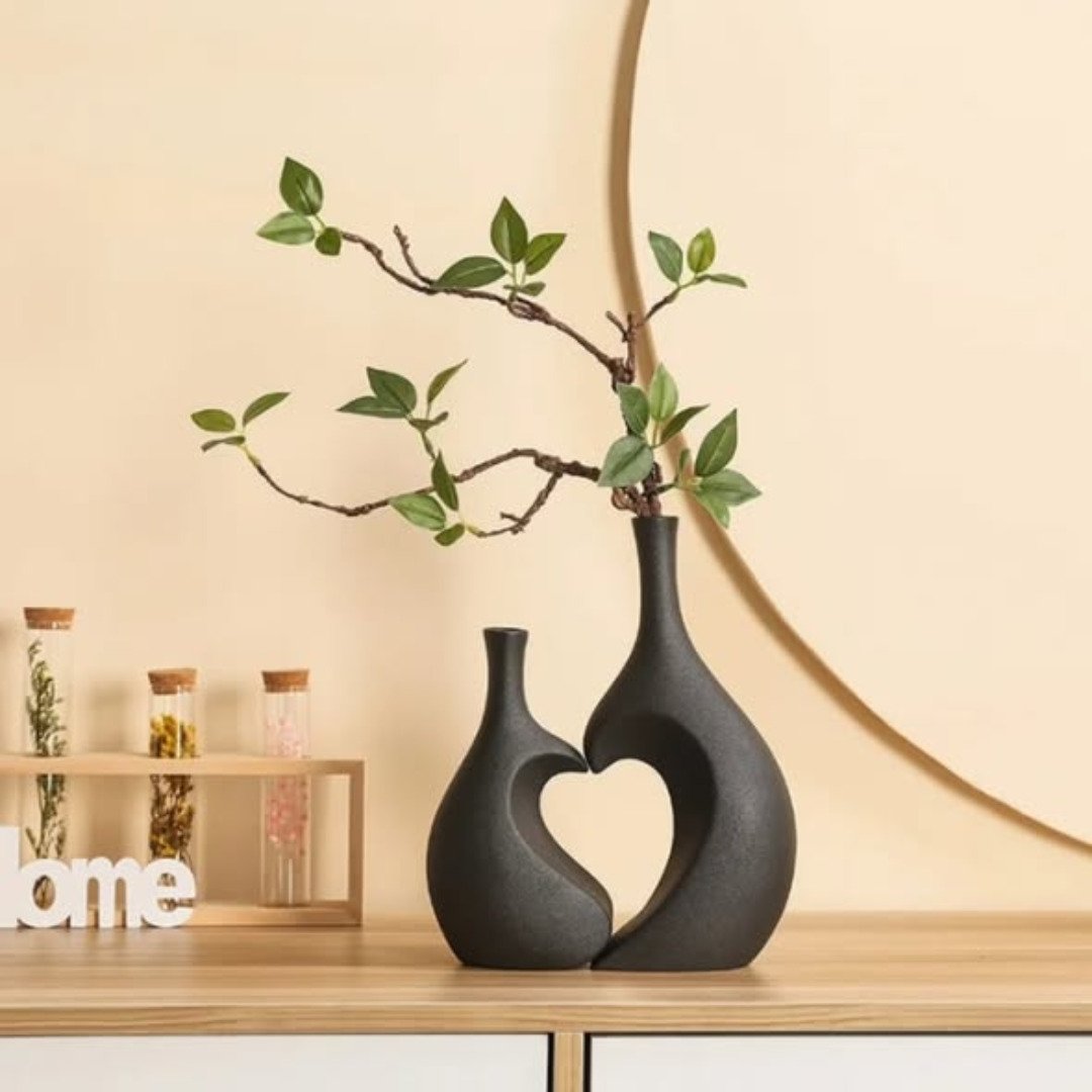 2 in 1 Deco Heart Shaped Flower Vase