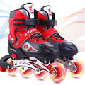 Adjustable Inline Skates Set with Helmet and Protective Guards