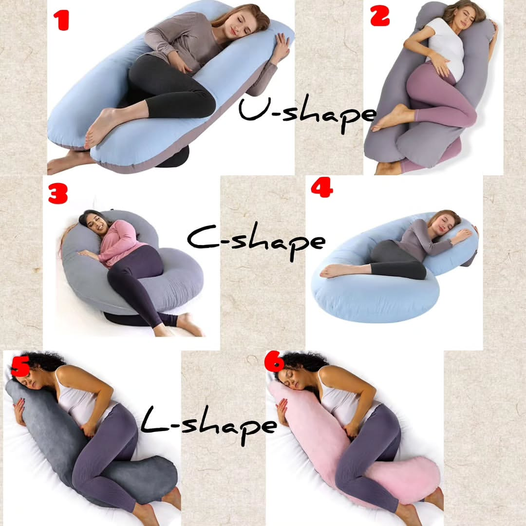 U-Shaped C-Shaped and L-Shaped Pregnancy Pillows