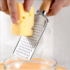 Stainless Steel Multipurpose Grater with Wooden Handle