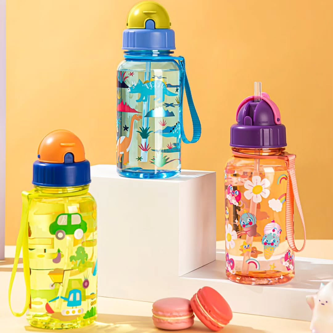 Kids Cartoon-Themed Leak-Proof Water Bottle