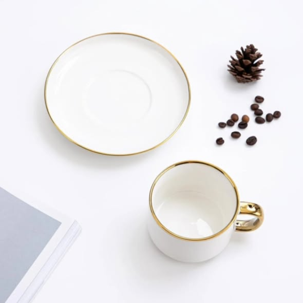 12 Pcs Ceramic Cup and Saucer Set