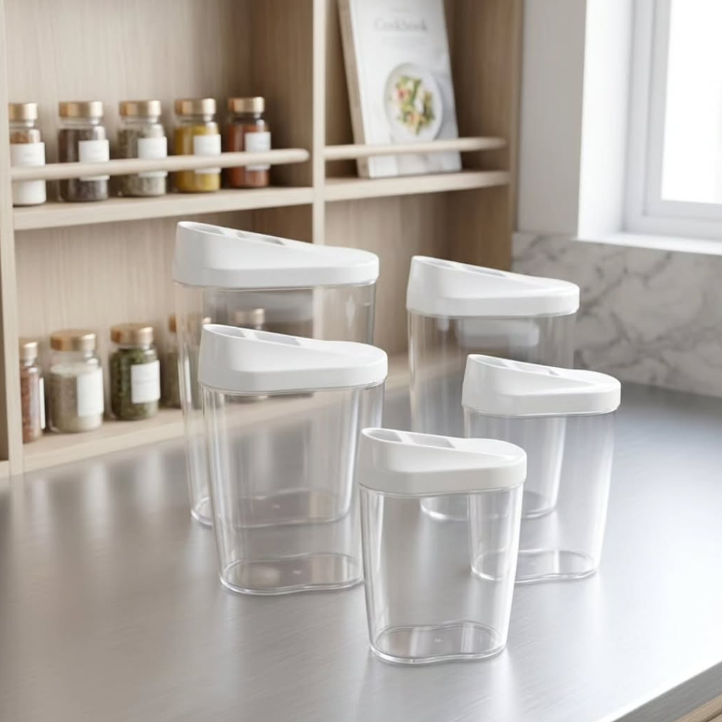 5pc Set Easy Lock Storage Jar