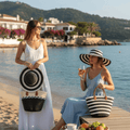 Straw Bags with Matching Hat