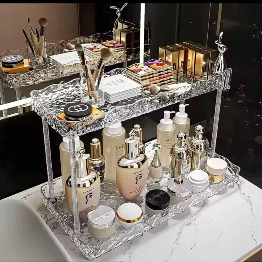Two Tier Crystal Like Makeup Organizer