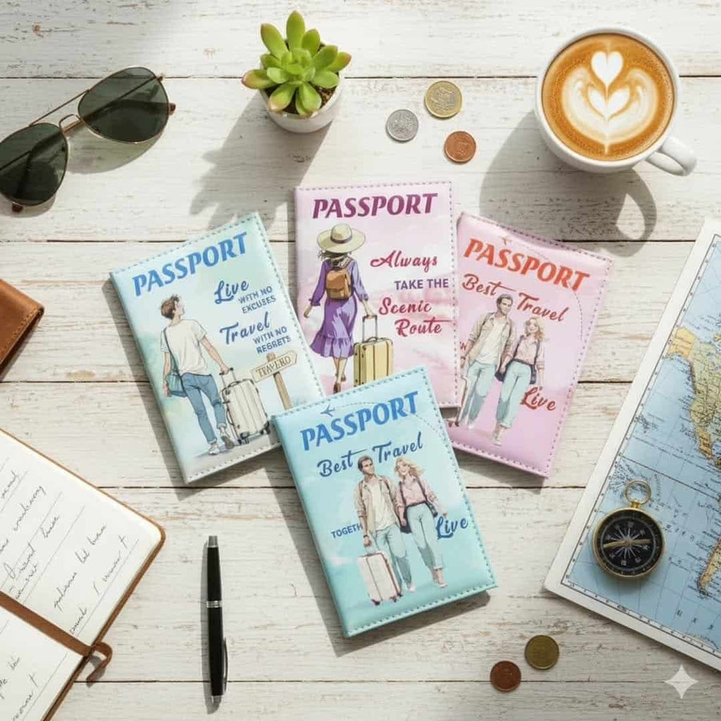 Synthetic Leather Passport Holder Wallet